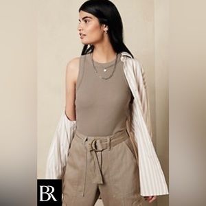 Banana Republic ribbed racer tank